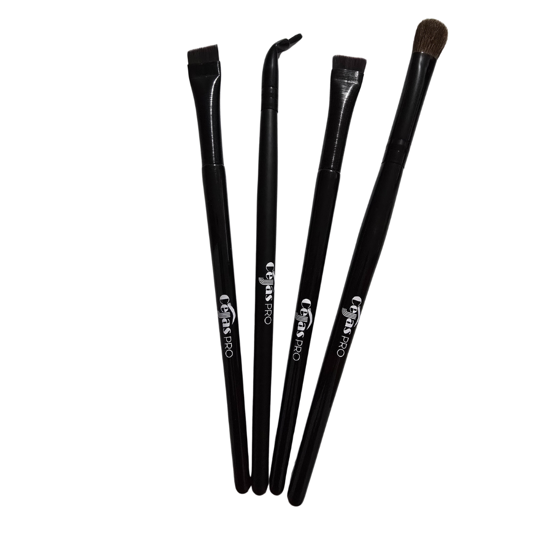 Set Profesional de 4 Pinceles para Diseño de Cejas